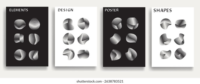 Modern posters . Vector design composition with various geometric shapes . Abstract contemporary art . Vector art brochures
