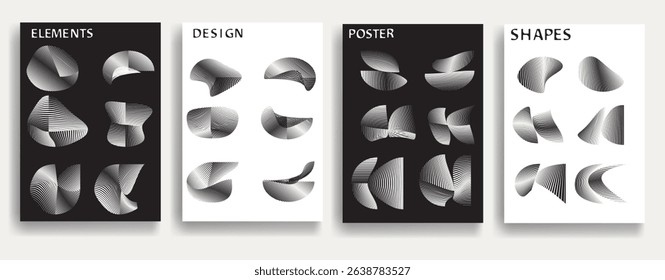 Modern posters . Vector design composition with various geometric shapes . Abstract contemporary art . Vector art brochures
