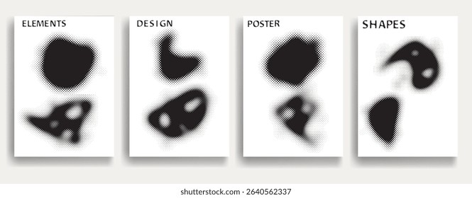 Modern posters . Vector design composition with grunge geometric shapes . Abstract contemporary art . Vector art ideal for media, ads, covers, brochures, banners
