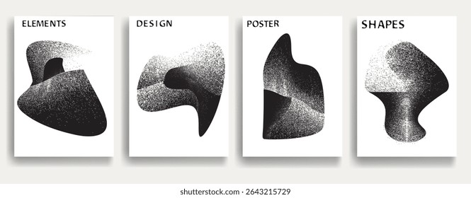 Modern posters . Vector design composition with grunge geometric shapes . Abstract contemporary art . Vector art ideal for media, ads, covers, brochures, banners
