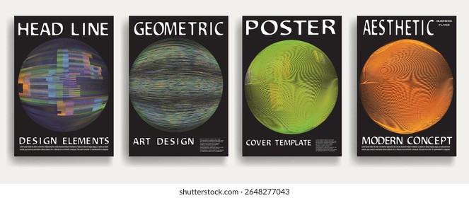Modern posters . Vector design composition with various geometric shapes . Abstract contemporary art . Vector art ideal for media, ads, covers, brochures, banners.
