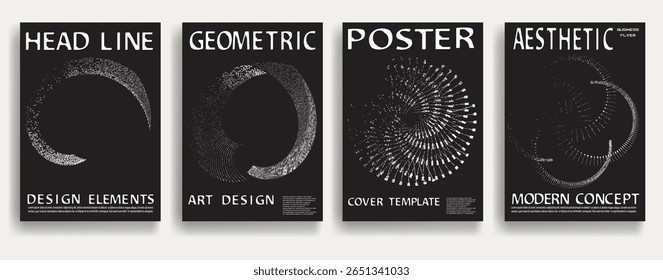 Modern posters . Vector design composition with grunge geometric shapes . Abstract contemporary art . Vector art ideal for media, ads, covers, brochures, banners 