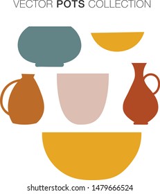 Modern pots in trendy earthy hues