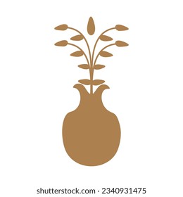 Modern pottery shape recolorable vector element