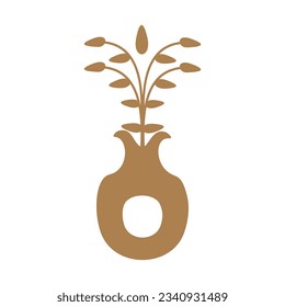 Modern pottery shape recolorable vector element