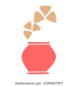 Elemento colorablevector de forma de cerámica moderna