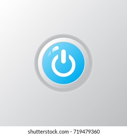 Modern power button icon isolated on a white background for your design, vector illustration