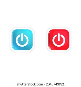 icono de ilustración de botón de encendido moderno
