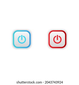 modern power button illustration icon