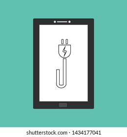 modern Power plug vector icon for web
