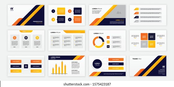 modern power point presentation template set