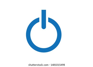 Modern power vector icon (blue version)