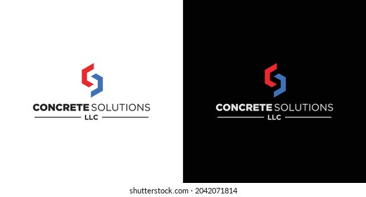 Modern and powerful CS initials logo 