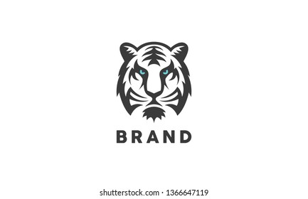 Modern and powerful tiger mascot logo.