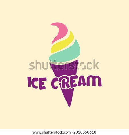 modern and powerfull logo design for ice cream identity.