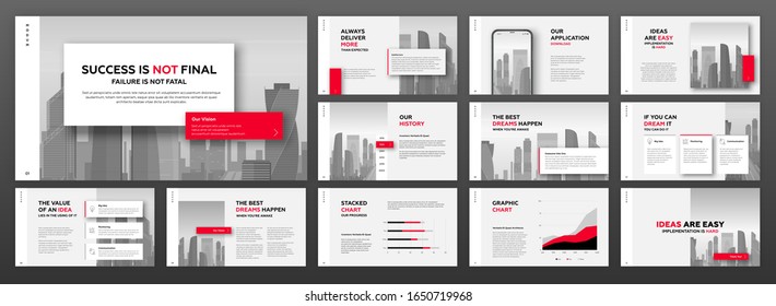 Modern powerpoint presentation templates set. Use for modern keynote presentation background, brochure design, website slider, landing page, annual report, company profile.
