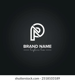 Moderno PR RP Cartas Monograma Design de logotipo. Modelo de vetor inicial.