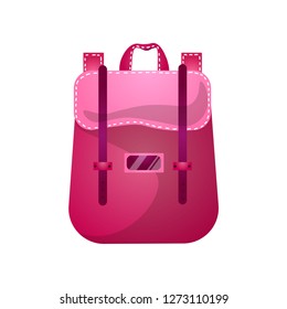 Modern practical backpack with extra pockets roomy shape for a fashionable teenager.