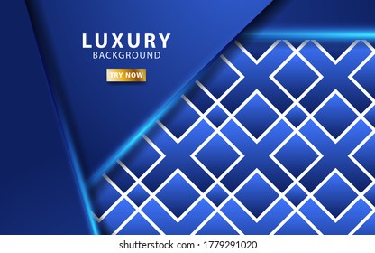 modern premium abstract blue vector background banner with blue light.Overlap layers with paper effect. Realistic light effect on geometric textured pattern.vector illustration.