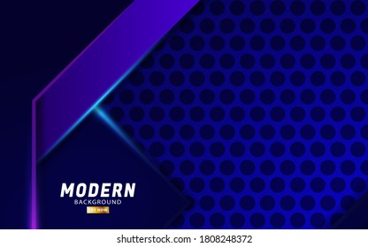 modernes Premium-Blau-Hintergrund-Banner-Design, in Kreis Muster Textur.