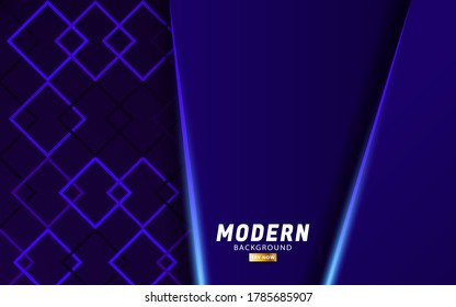 modern premium blue vector background banner design with blue line.Overlap layers with paper effect on geometric textured background. Template vector.