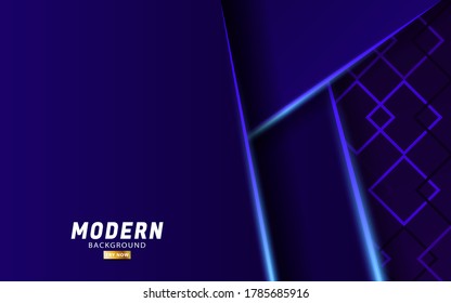 modern premium blue vector background banner design with blue line.Overlap layers with paper effect on geometric textured background. Template vector.