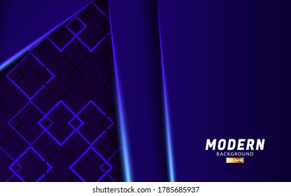 modern premium blue vector background banner design with blue line.Overlap layers with paper effect on geometric textured background. Template vector.