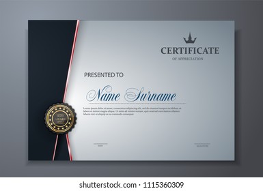 modern premium certificate award design template