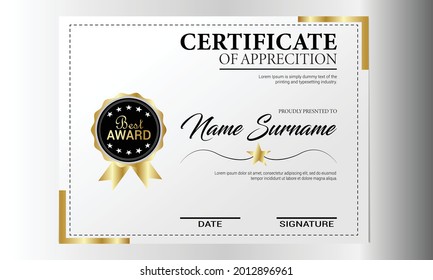 Modern Premium Certificate Templates Design. Unique Diploma Template. Modern Design. Ready To Print.