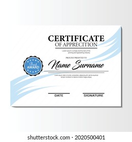 Modern Premium Certificate Templates Design. Unique Diploma Template. Modern Design. Ready To Print.