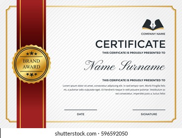 Modern Premium Company Certificate Achievement Appreciation Stock ...