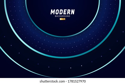 modern premium dark blue background banner design. Realistic light effect on dots textured background.technology concept,vector illustration.