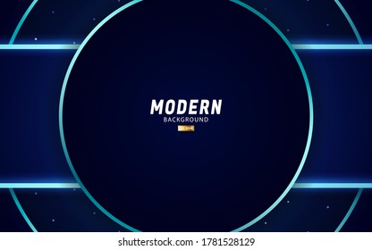 diseño moderno de banner de fondo azul oscuro. Efecto de luz realista sobre los puntos de fondo texturizado.concepto de tecnología,ilustración vectorial.