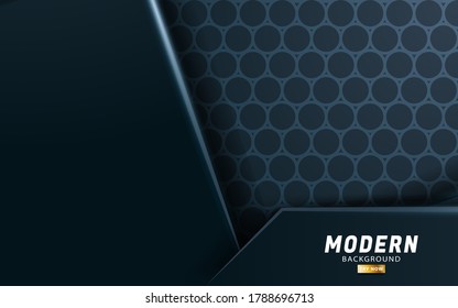 modern premium dark green vector background with glow line.