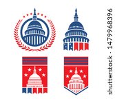 Modern, Premium, Elegant & Mature US Capitol Building Logo Set Template
