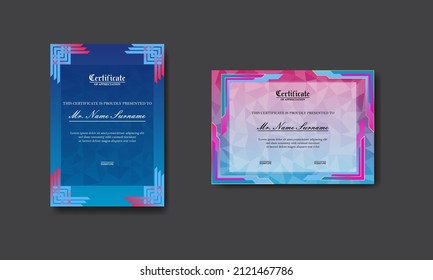 conjunto moderno, premium y elegante de plantillas de diseño de certificados de premio