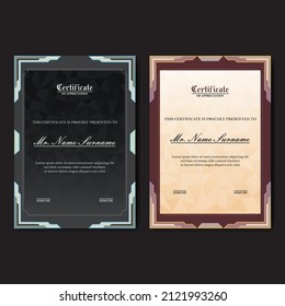 modern, premium and elegant set of award certificate design templates