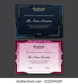 modern, premium and elegant set of award certificate design templates