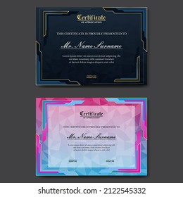 modern, premium and elegant set of award certificate design templates
