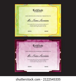 modern, premium and elegant set of award certificate design templates