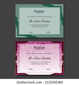 modern, premium and elegant set of award certificate design templates