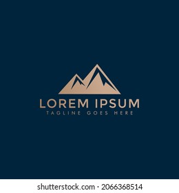 Modern premium logo with twin peaks