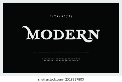Modern premium luxury elegant alphabet letters and numbers. Elegant wedding typography classic serif font decorative vintage retro. Creative vector illustration