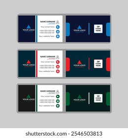 Modern Premium Multi use Business card design bundle. creative business card vector template design.
