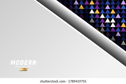 diseño de banner de fondo vectorial abstracto de forma blanca premium moderno