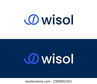 Logo moderno Premium WS, plantilla de diseño de logotipo Carta O