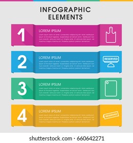 Modern preparation infographic template. infographic design with preparation icons includes reserved. can be used for presentation, diagram, annual report, web design.