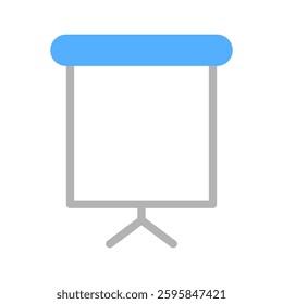 Modern Presentation Board Icon, Light Background
