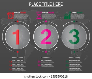 Modern Presentation business Infographic template with 3 options. Vector illustration.