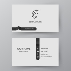 Современная презентационная открытка с логотипом компании. Векторный шаблон визитной карточки. Визитная карточка для бизнеса и личного пользования. Дизайн векторной иллюстрации.